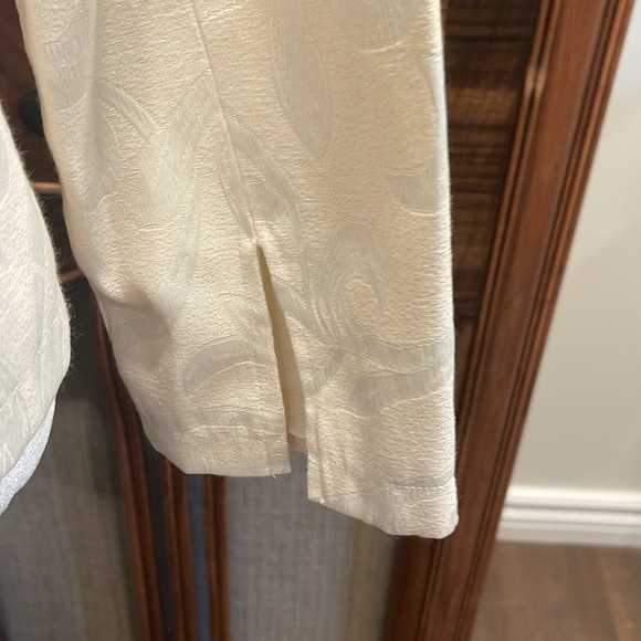 DUPLICATEDUPLICATERaindrops medium cream mandarin collar button up tailored j - Picture 5 of 10